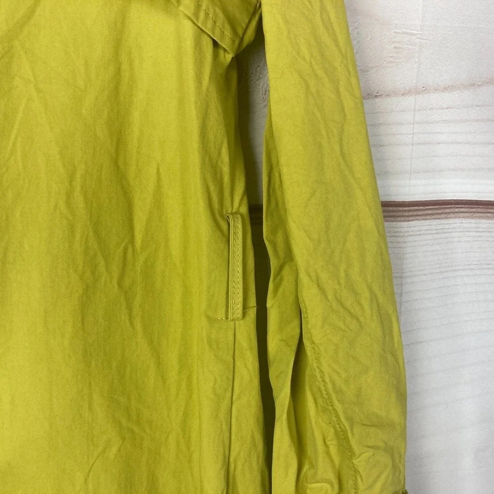 Soft‎ Surroundings Coat Womens XS Green Brixton Trench Long Sleeve Button Front